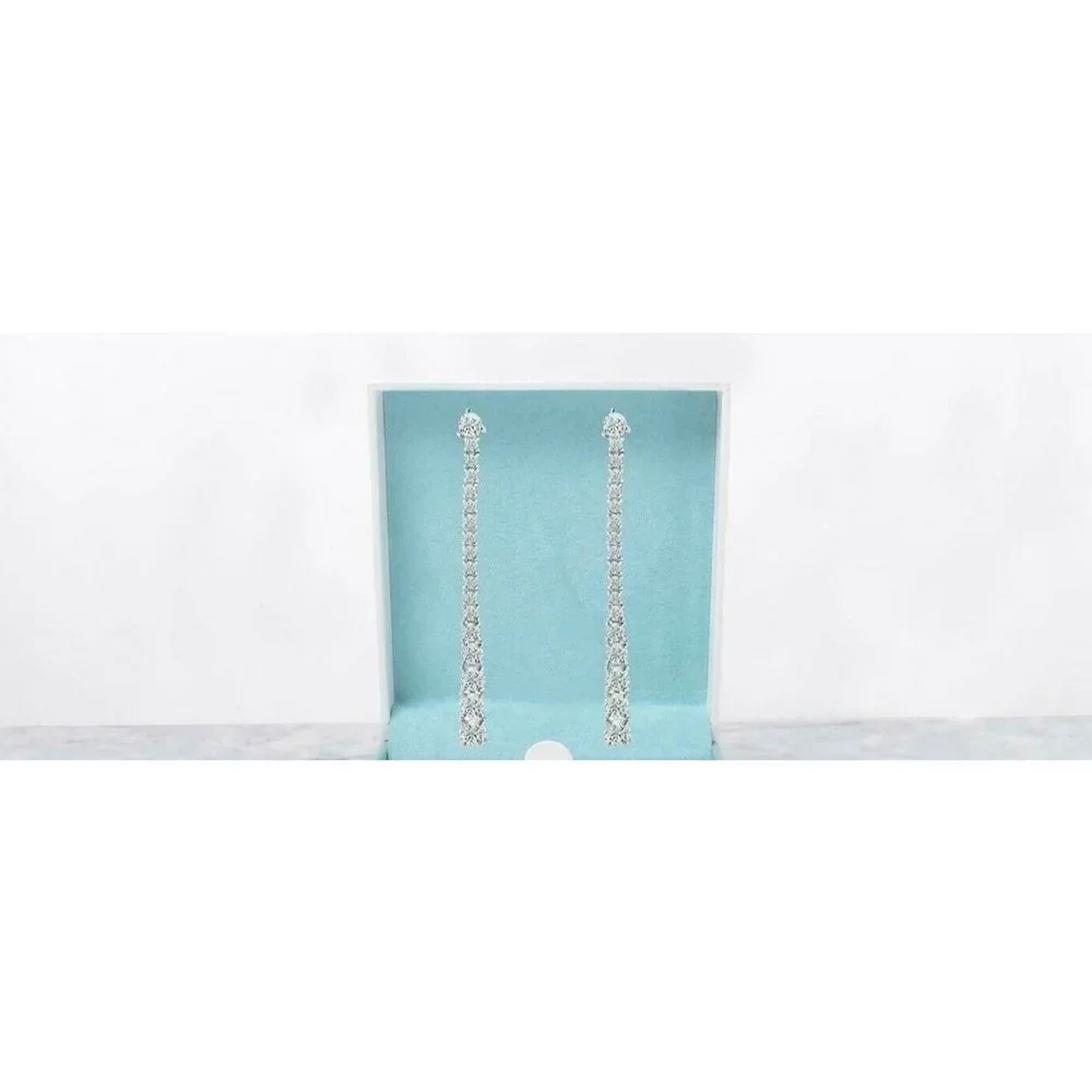 Graduated Drop Earrings & Tennis Bracelet Set - Picture 2 of 3